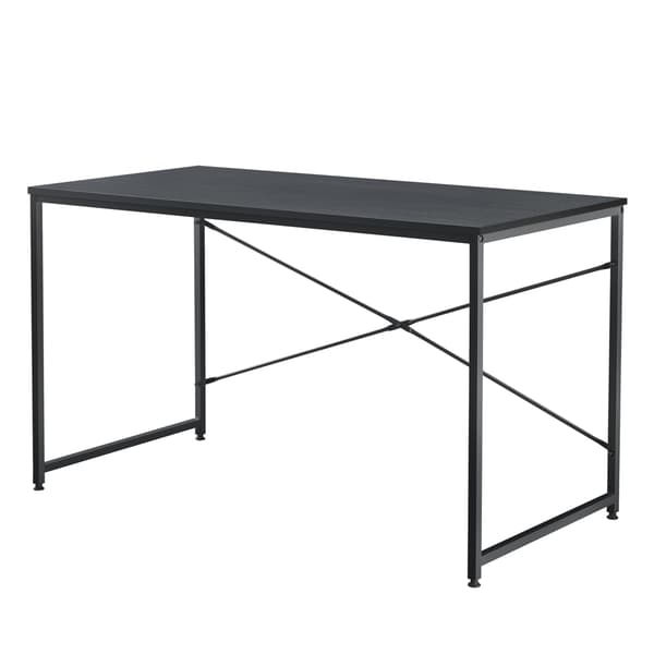 [en.casa]® Skrivbord Königstein-120x60x72cm-underrede i metall-svart