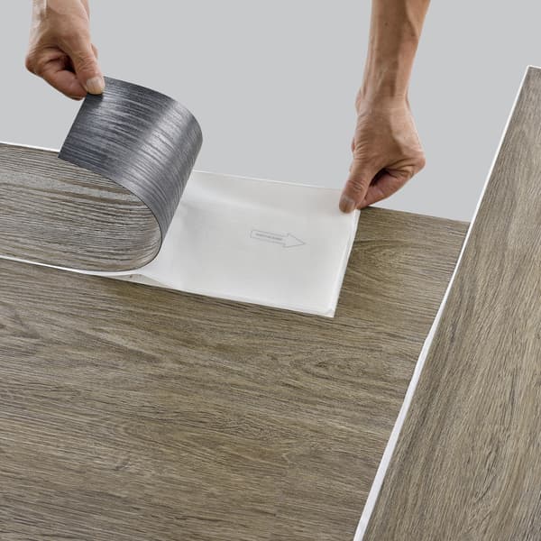 [neu.haus]® Vinylgolv-läggning med limmning-28 st.=3,92 qm-Ljus ek imitation (matt)