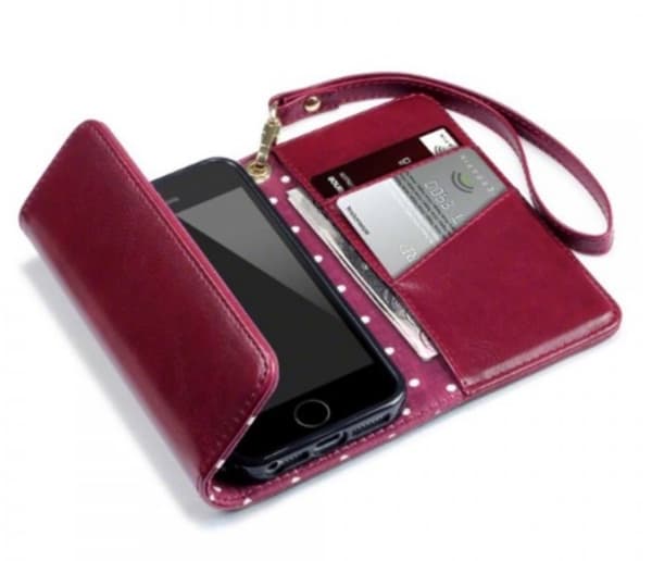 Mobilväska iphone X Trifold Purse Red