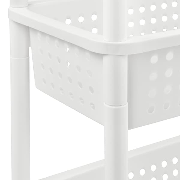 [en.casa]® Hylla på hjul- 77x22x48cm-pp-vit