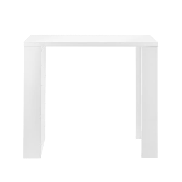 [en.casa]® Elegantti baaritiski sisäänrakenetuilla hyyllyillä - valkoinen