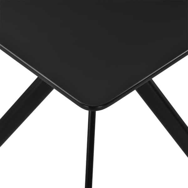 [en.casa]® Matbord-60x60x75cm-svartlackad-ben i metall