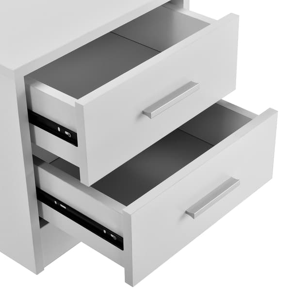 [en.casa]® Sängbord / Avlastningsbord Klovsta-37x38x34cm-vit