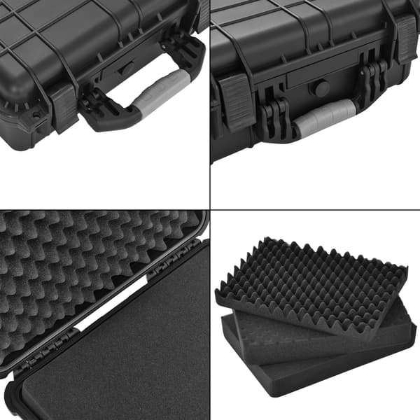 [pro.tec]® Beskyttelsestaske - PP plastik - 40,6x33x17,4cm - skumindretning - sort - IP55