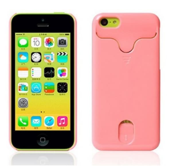 Bakskal iphone 5/5C/5S  w/Card Slot Pink