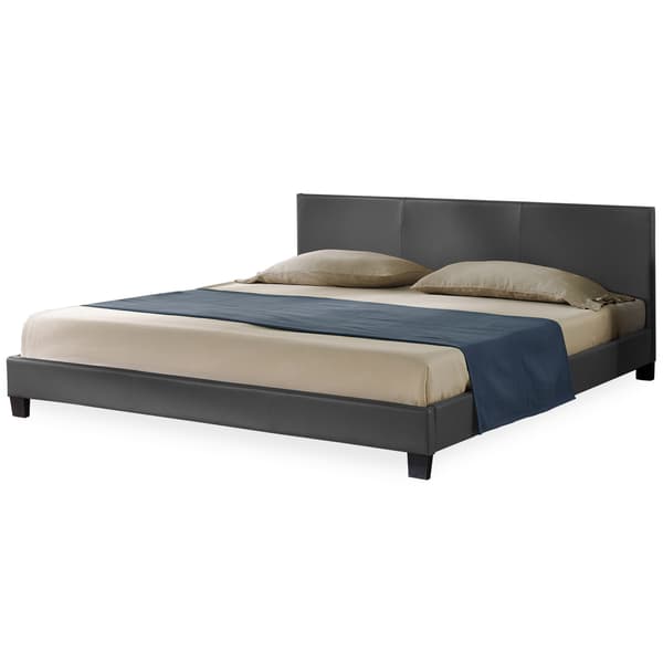 Corium® Sengestel konstlæder 140x200 cm (mørkegrå)