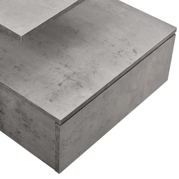 [en.casa]® Väggmonterad skåp-sängbord-40x35x31cm-betongskänsla-spånskiva