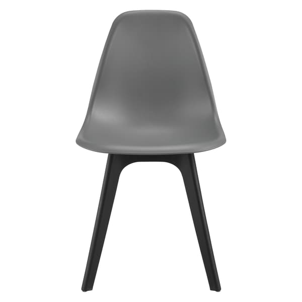 [en.casa]® Lendava Stol / Matstol set 6 -83x54x48cm-svart / grå