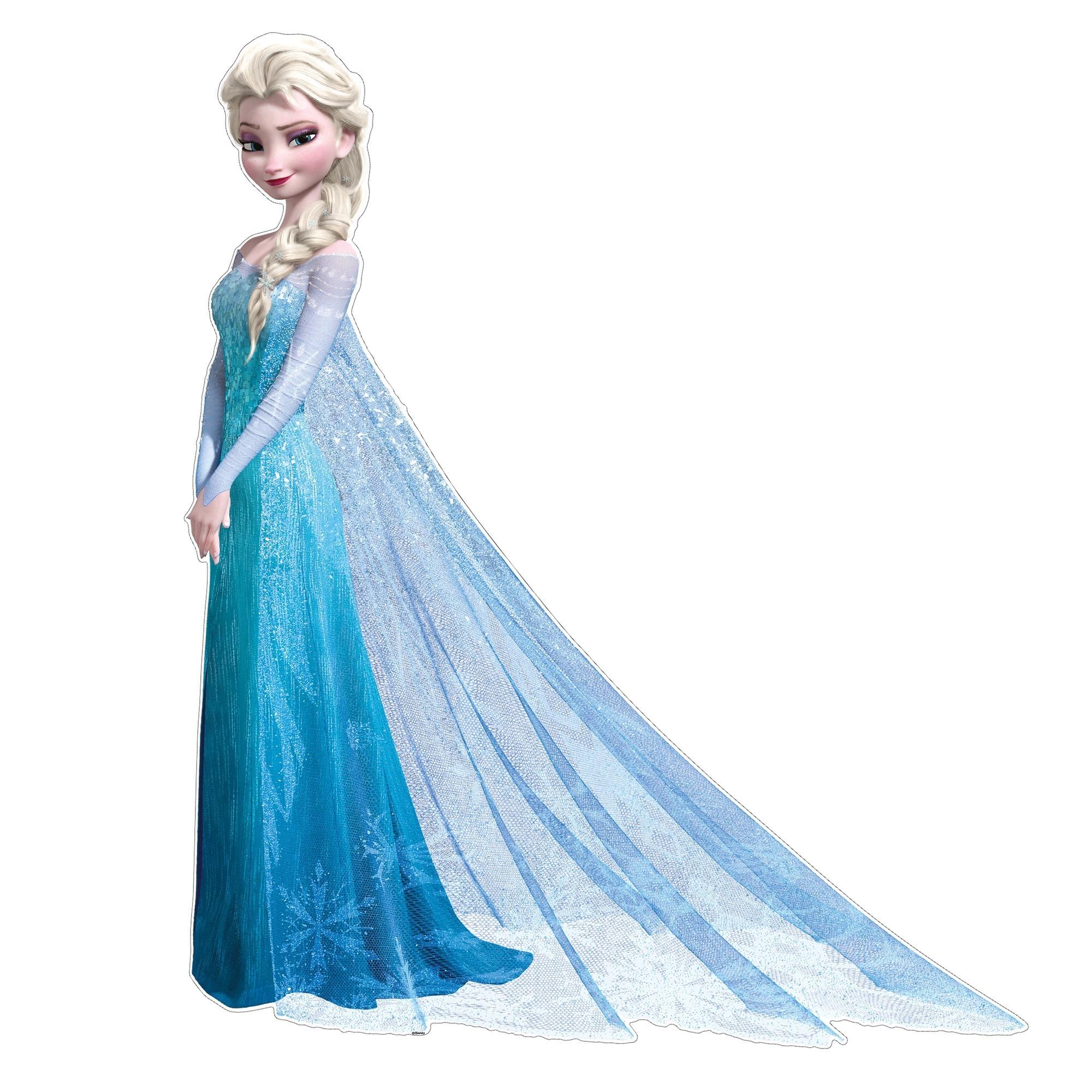 Disney Frozen - Maxi Væg Klistermærke - Elsa - Blå - 105 x 125 cm