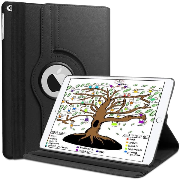 Fodral iPad 9,7" (2017/2018) Roterande 360° - Svart