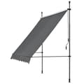 Miniatyrbild 3 av 6: [pro.tec]® Terassmarkis-utan borrning-pulverlackerat stål-justerbar höjd:200-300cm-antrazitgrå-grå-198x120x200-300cm
