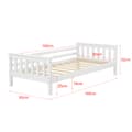 Miniatyrbild 3 av 6: [en.casa]® Barn / Junior sängstomme Nuuk med ribbotten-168x90x52cm-furu-vit-max.belastning:70 kg