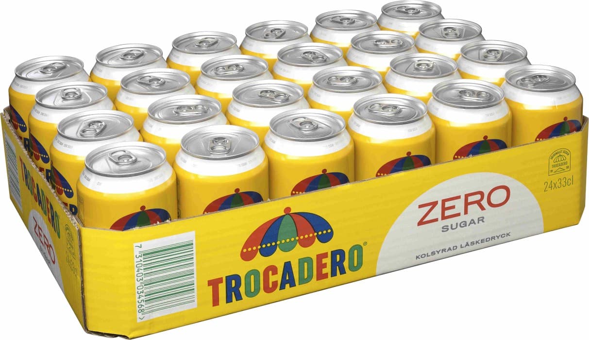 Trocadero Zero Sugar 33cl x 24st (HELT FLAK)