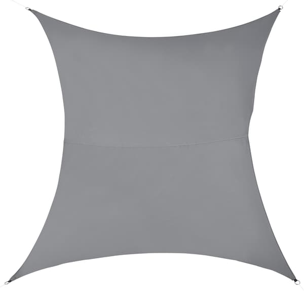 [en.casa]® Soltak-vattenavvisande - fyrkantig 3m x 4m mörkgrå
