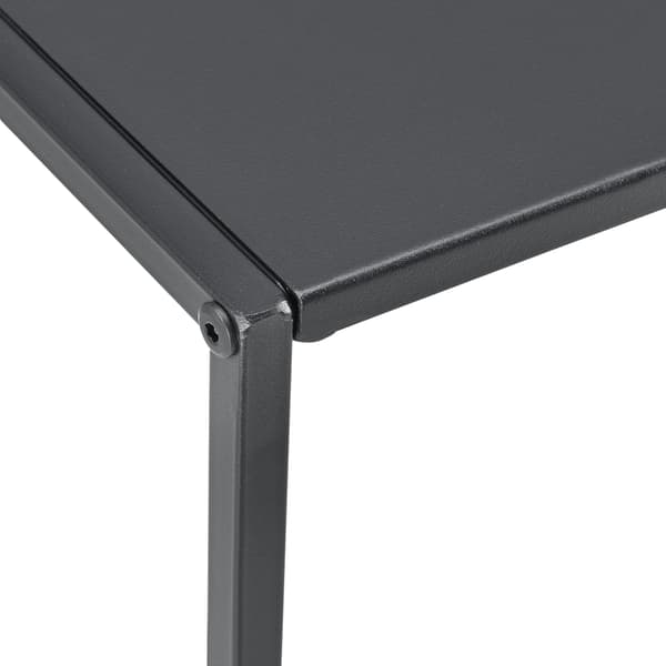 [en.casa]® Soffbord / Sidobord Ulrika-metall-40x40x40cm-35x35x35cm-reptålig-svart-matt