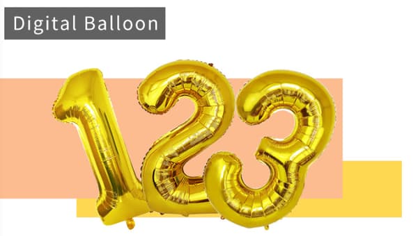 90CM NUMBER BALLOON guld metallic