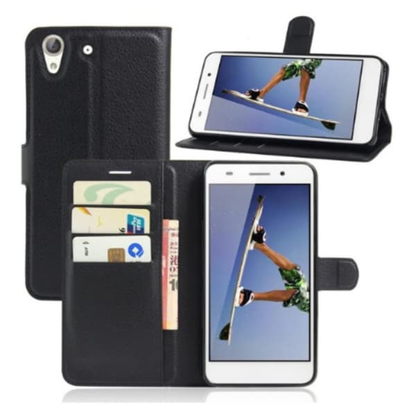 Mobilväska Huawei Y6 II Compact Black w/Stand