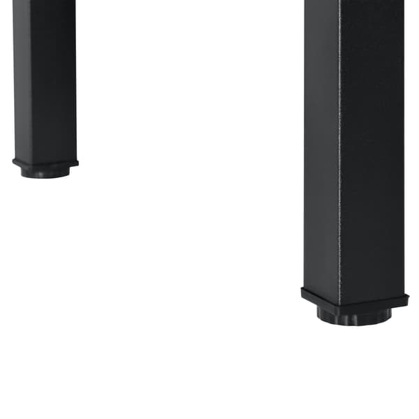 [en.casa]® Matbord Den Haag-120x60x75cm-pulverlackerat stål-melaminbelagd MDF-valnöt imitation-svart-plats för 4