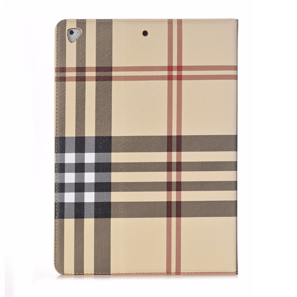 Plånboksfodral iPad 9,7" (2017/2018) - Rutmönster Beige