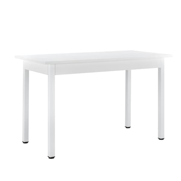 [en.casa]® Spisebord Tønder - (120x60x75cm) - 4 stole - hvid