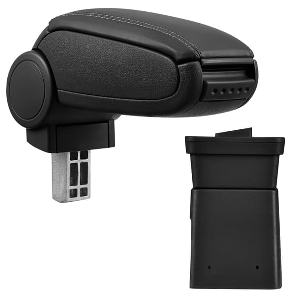 [pro.tec]® Armstöd till Dacia Logan MK1 / Dacia Sandero MK1 / Dacia Sandero MK3 med integrerat fack - konstläder - svart