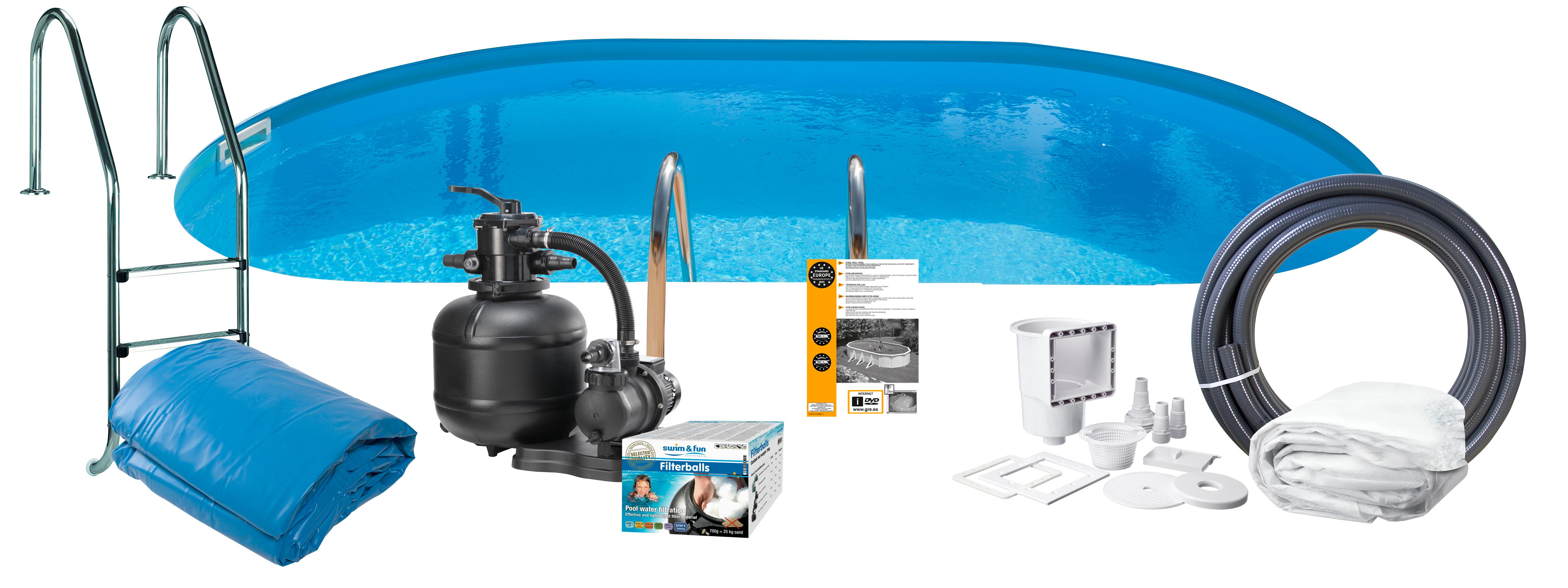 Swim & Fun familiepool - Inground Poolpakke 17.850 liter