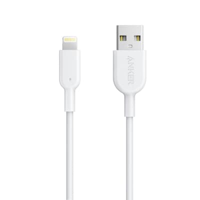 Anker Powerline ll MFI Lightning, 0.9 m kabel, Hvid