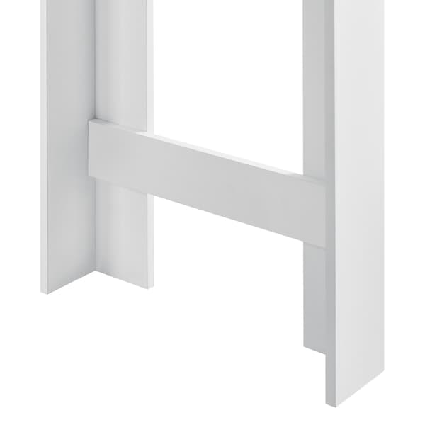 [en.casa] Elegant barbord med kopholder 110x50x103cm - krydsfiner - hvid/eg udseende