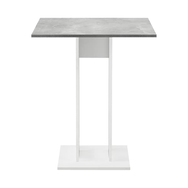 [en.casa]® Spisebord Lindesnes-65x65x78cm-melaminbelagt spånplade-beton farvet-hvid
