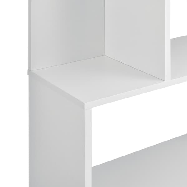 [en.casa]® Bokhylla Oxford-192x80x24cm-melaminbelagd spånskiva-vit-max. belastning per hylla: 8 kg