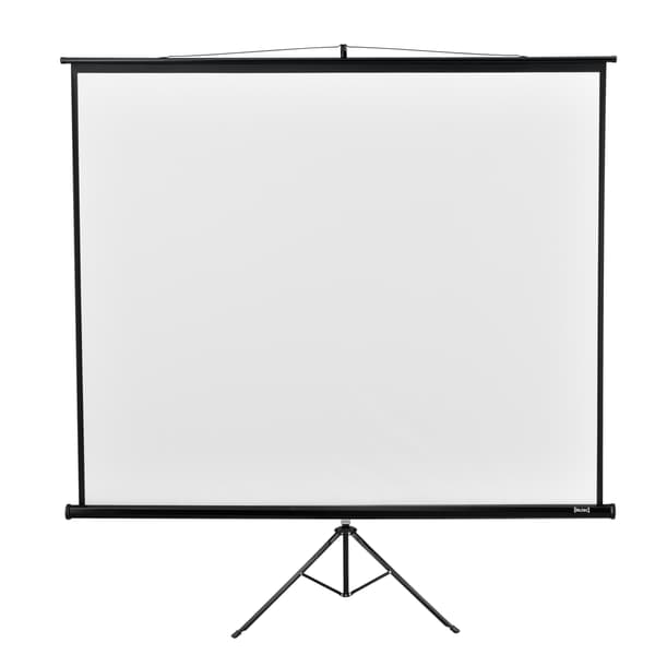 [in.tec] Projektorduk-Projektorskärm med stativ (290x216x65cm)-113 tum / 287 cm- 2-HD / 3D-PVC beläggning- Gain: 1,1-mittriangel