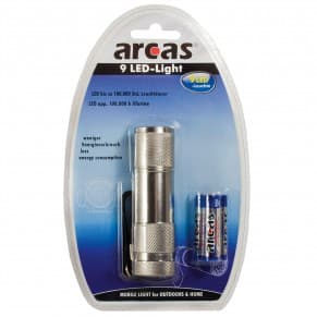 9 LED ficklampa inkl 3xAAA