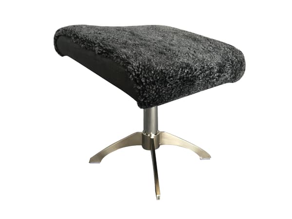 Fårskinns pall grå/ svart tillhör stol 562.