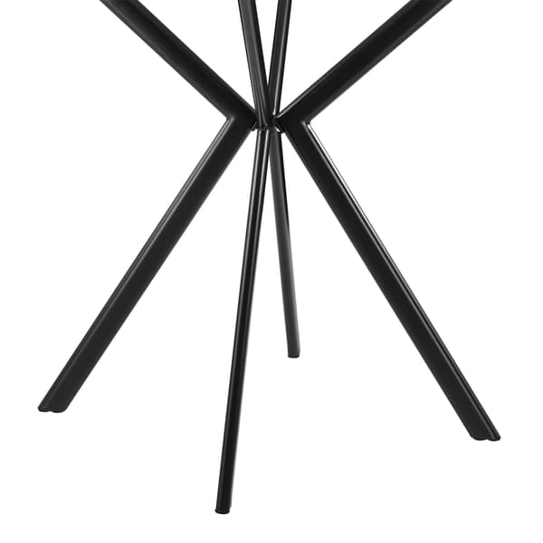 [en.casa]® Matbord-60x60x75cm-svartlackad-ben i metall