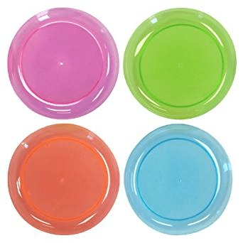 Plasttallrikar Neon 20-Pack