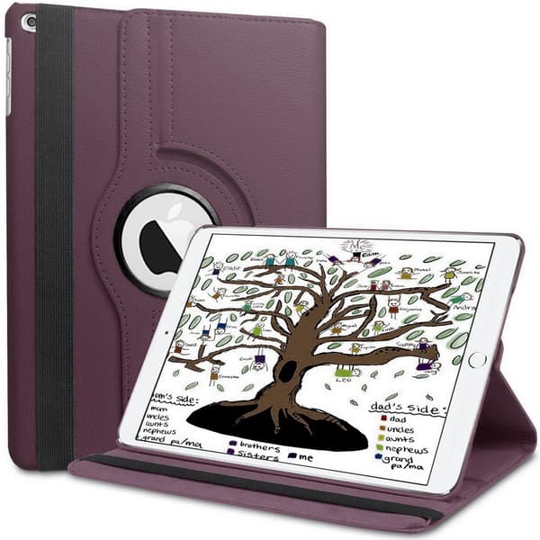 Fodral iPad 9,7" (2017/2018) Roterande 360° - Lila