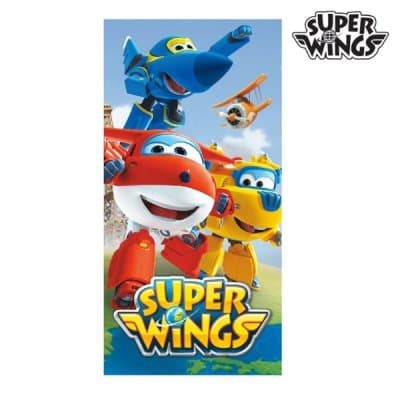 Blått strandbadlakan Super Wings