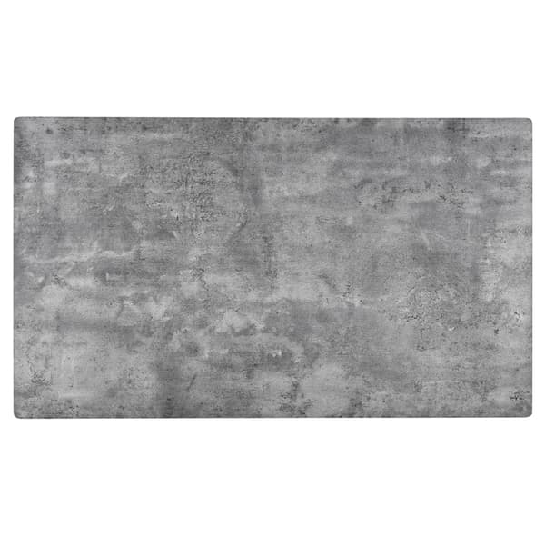 [en.casa]® Matbord med spännben-120x70x75cm-stål-MDF-betongkänsla / svart-plats för 4