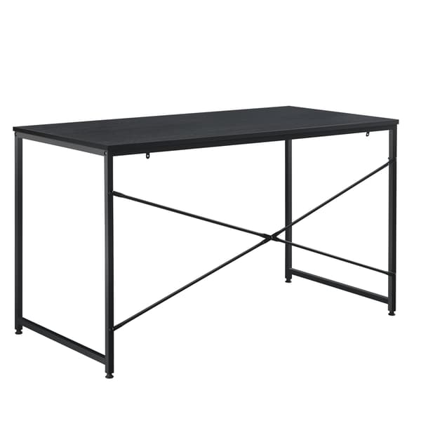 [en.casa]® Kirjoituspöytä, lastulevy, metalli 120 x 60 x 72 cm musta / musta