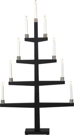 Tall ljusstake svart