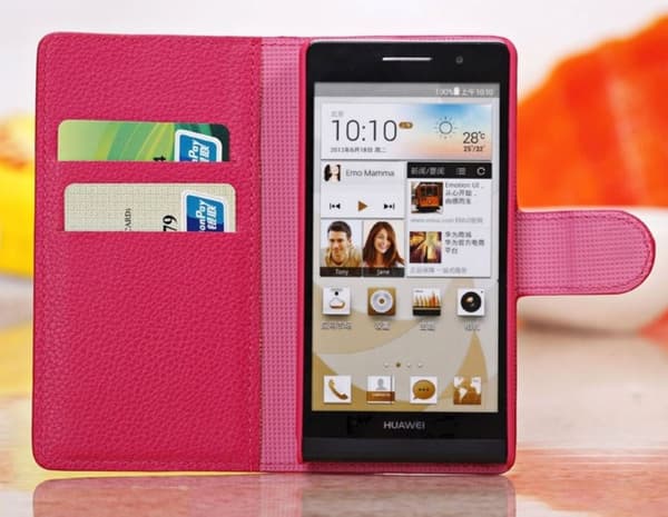Mobilväska Ascend P6 Pink w/Stand