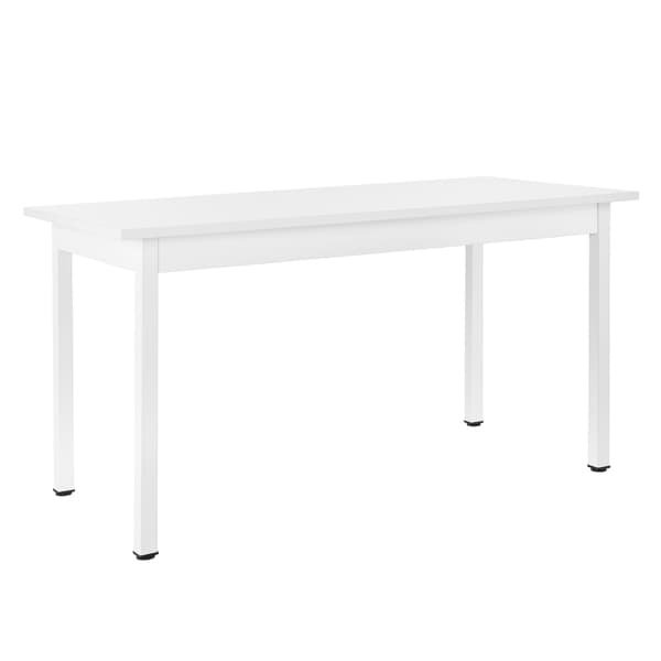 [en.casa]® Avesta Matbord och 6 stolar-140x60x75cm-vit