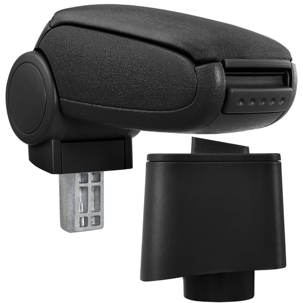 [pro.tec]® Armlæn til Volkswagen Polo V 6R (2009-) - tekstil - sort