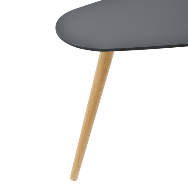 [en.casa]® Sofaborde Langesund- sæt med 2-45,5x80x40cm-40,5x68x36cm- fyrretræ-MDF, matt-mørkegrå