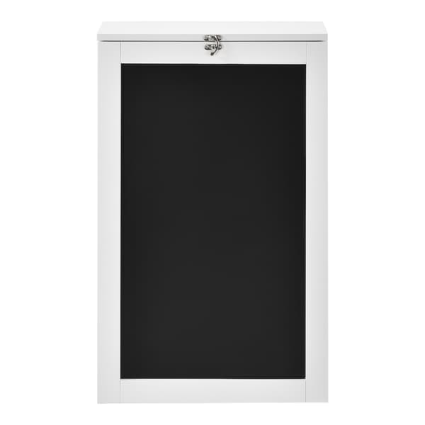 [en.casa]® Vægmonteret klapbord med tavle - 156x50x91,5cm - MDF - kork - hvid