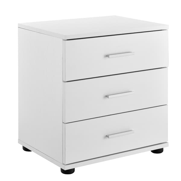[en.casa]® Sängbord / Avlastningsbord Klovsta-50x45x34cm-vit