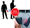 Miniatyrbillede 2 af 2: Smart Card holder stikker 5 kort - RFID Secure (sort) -signalblockering