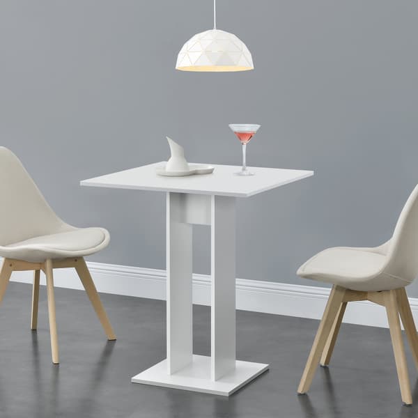 [en.casa] Matbord-Köksbord Lindesnes-65x65x78cm-melaminbelagd spånskiva-vit
