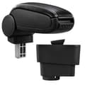 Miniatyrbillede 1 af 5: [pro.tec]® Armlæn til Alfa Romeo MiTo (2008-) - kunstlæder - sort med hvid søm