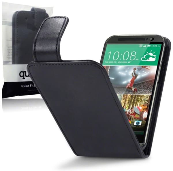 Flipväska HTC One M8 / M8S Black Qubits
